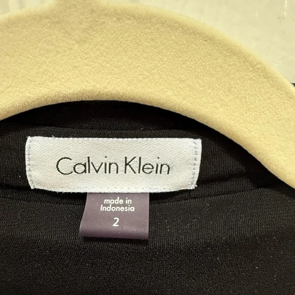 Calvin Klein Black Wrap Dress - Picture 3 of 5